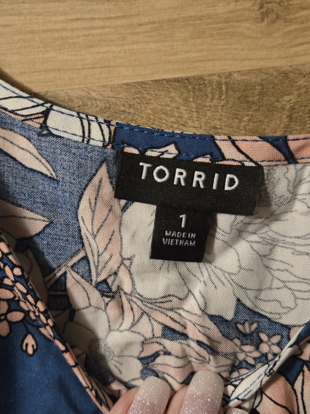 torrid Blue Floral Scoop Neck Sundress - Picture 2 of 4